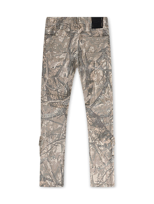 Smoke Rise Multi Cargo Pocket Slim Fit Jean - Hunting Camo