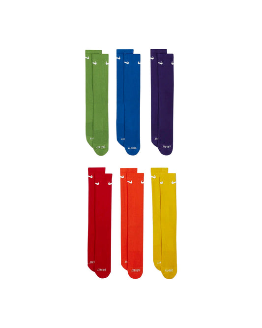 Nike Dri-Fit 6-Pack Cushioned Crew Socks - Rainbow