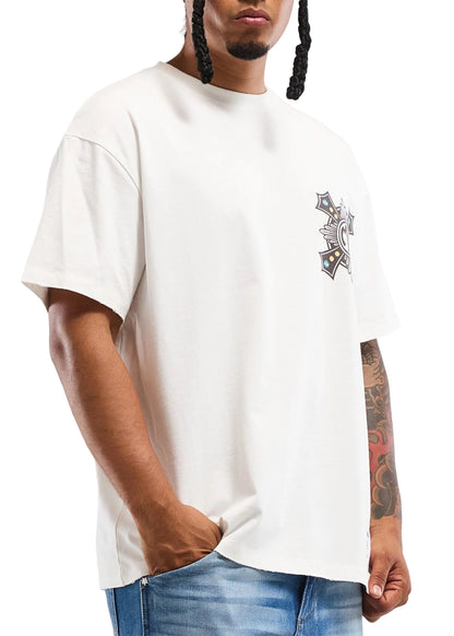 Memory Lane Cross Tee - White
