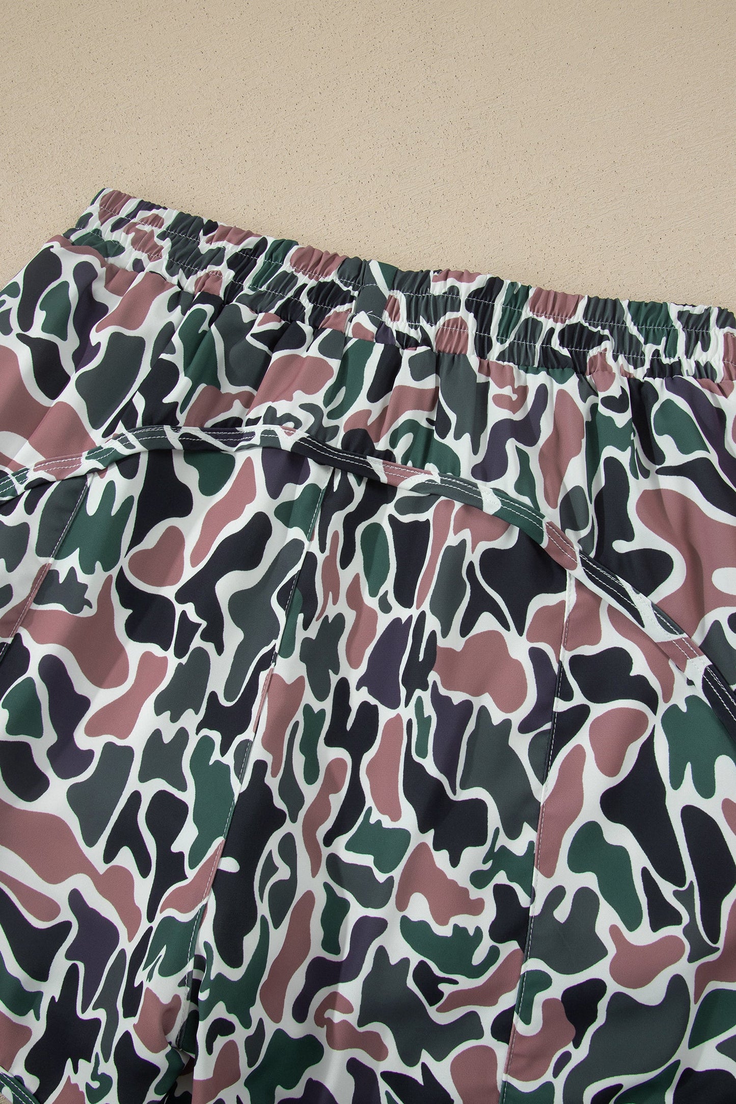 Camo High Waist Lined Athletic Shorts