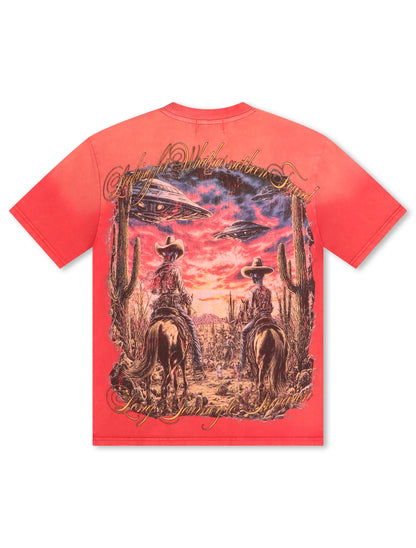 Majestik Department Alien Cowboy Tee - Red