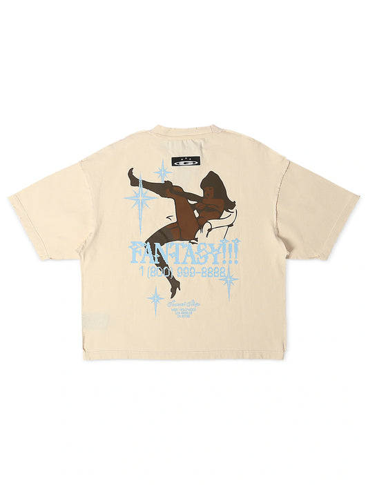 Gala Original Fantasy Cropped Tee - Cream