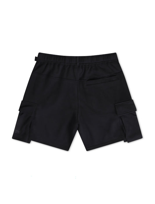 Apastime Vacation in Portugal French Terry Belted Shorts - Black