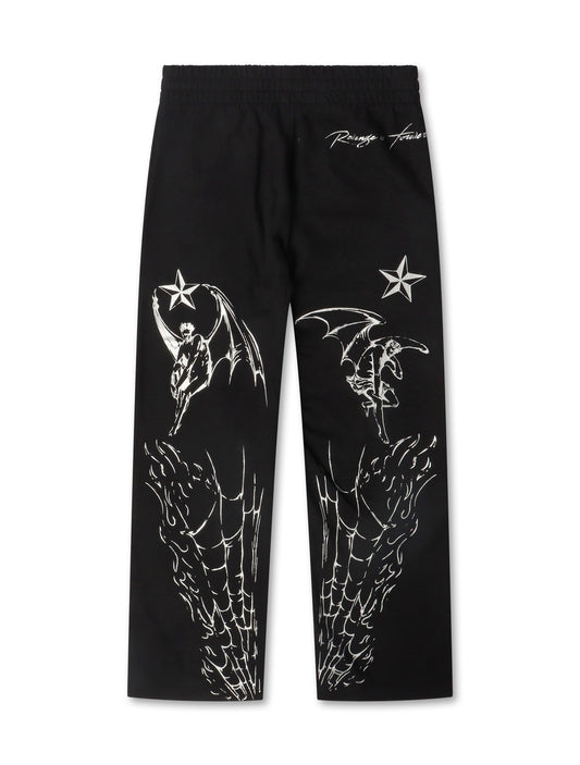 Revenge Tattoo Sweatpants - Black/Silver