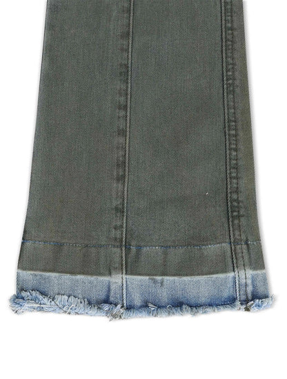 Vicious Denim Cargo Stacked Jeans - Olive