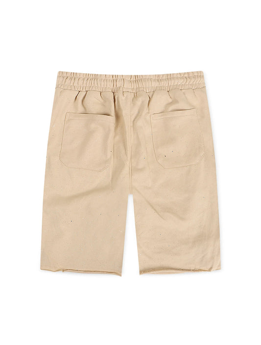 Bkys Rhinestone Shorts - Beige