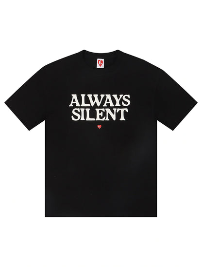 Red Letters Blah Blah Blah Tee - Black